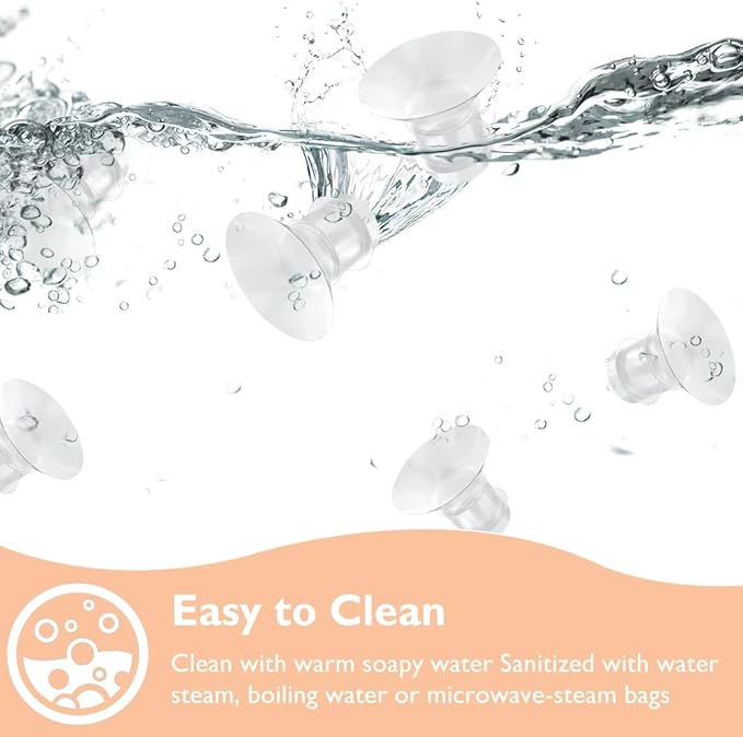 Flange Inserts 10PCS 19/21mm*5,24mm Breast Pump Shields/Flanges Compatible with Momcozy S9/S9pro/S10/S12/S12pro/Spectra/Medela/TSRETE, Reduce 24mm Tunnel Down to Correct Size