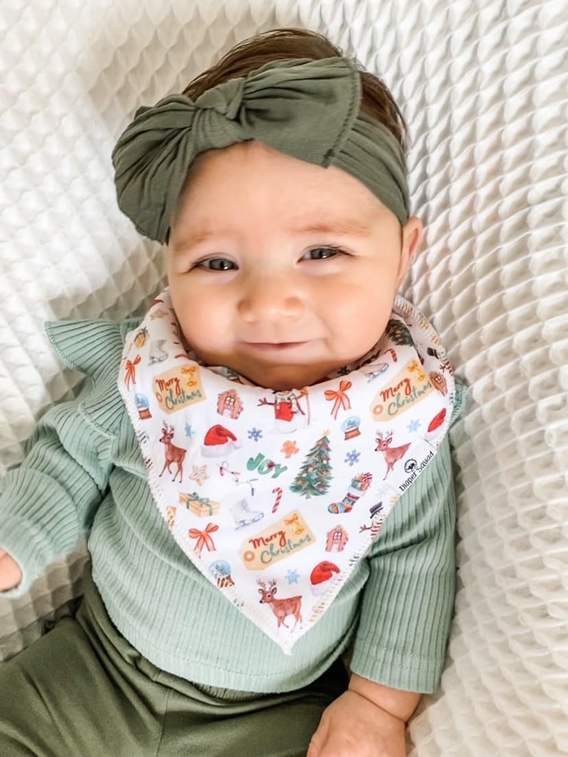 DiaperSquad's Baby Bibs for Drooling and Teething, Bibs for Boys, Baby Girl - Solid Cotton Baby Drool Bibs