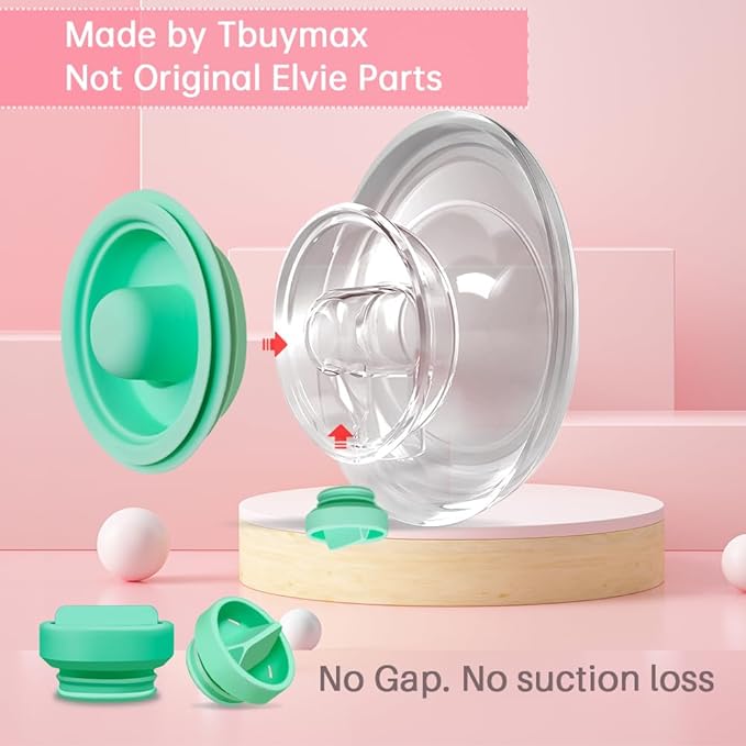 TB Tbuymax 2pc Diaphragm and 6pc Duckbill Valves Compatible with Elvie Stride Breast Pump Parts, Replace for Elvie Stride Pump Not Original Pump Seals Membrane Accessories