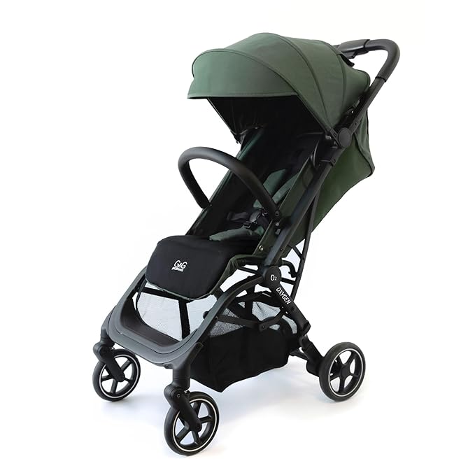 guzzie+Guss Oxygen v2 Lightweight Stroller – Compact, Foldable, Travel-Friendly for Baby, Infants and Toddlers - Tropical Green