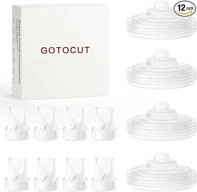 12 Pack Replacement Parts for Momcozy M5 Breast Pump, Replace to Mom Cozy M5 Duckbill Valve Diaphgram, Breastfeeding Essential Accessories