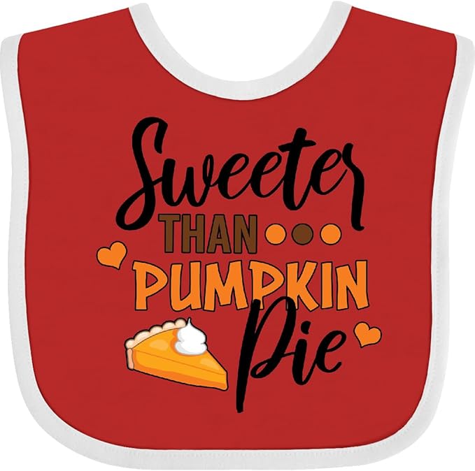 inktastic Thanksgiving Sweeter Than Pumpkin Pie Baby Bib