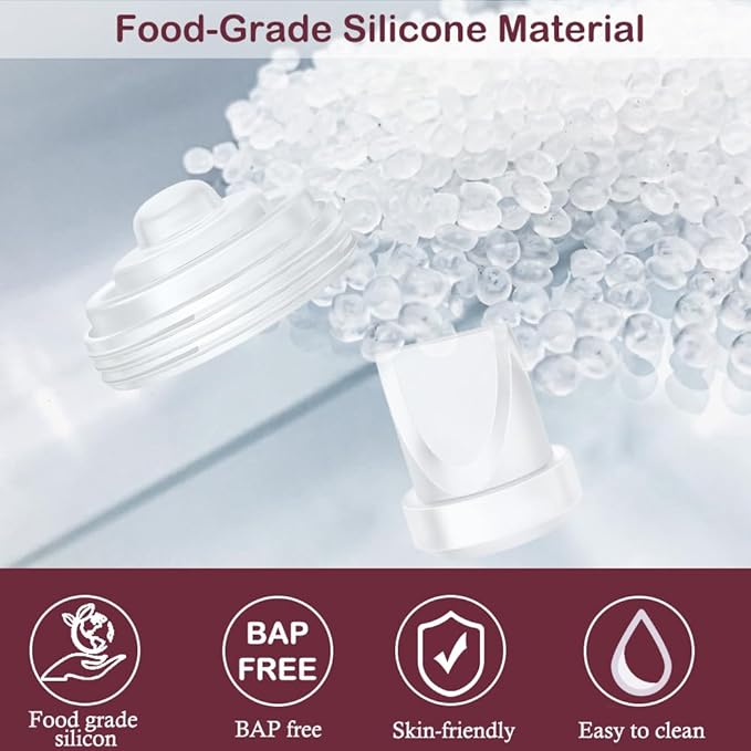 8PCS Duckbill Valves & 2PCS Diaphragm Compatible with Momcozy M5 Wearable Breast Pump, Replacement Pump Parts Accessories Compatible for M5 Momcozy, Not Original Mom Cozy Accessories