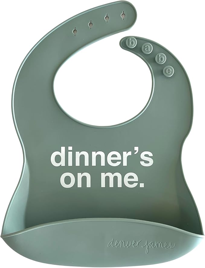 Denver James Silicone Feeding Bibs | Dishwasher Safe. Waterproof. Adjustable.