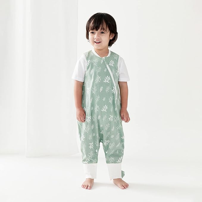 Duomiaomiao 0.5 TOG Toddler Sleep Sack 12-24 Months 100% Cotton Lightweight Baby Sleep Sack with Feet, Breathable Comfy Toddler Wearable Blanket