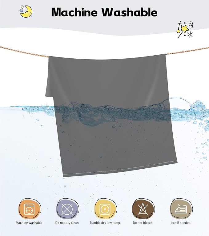 Deep Dream Toddler Pillowcases for 13x18 Pillow 2 Pack, 100% Cotton Travel Pillow Case Cover, 600 Thread Count Cotton Pillow Covers, Soft & Breathable Small Pillow Cases Envelope Closure, Dark Grey