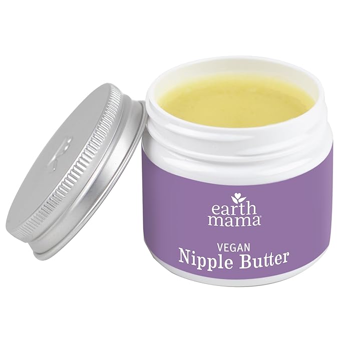 Earth Mama Vegan Nipple Butter | Cruelty-Free Breastfeeding Cream for Nursing Mamas | NO Lanolin, 2-Ounce