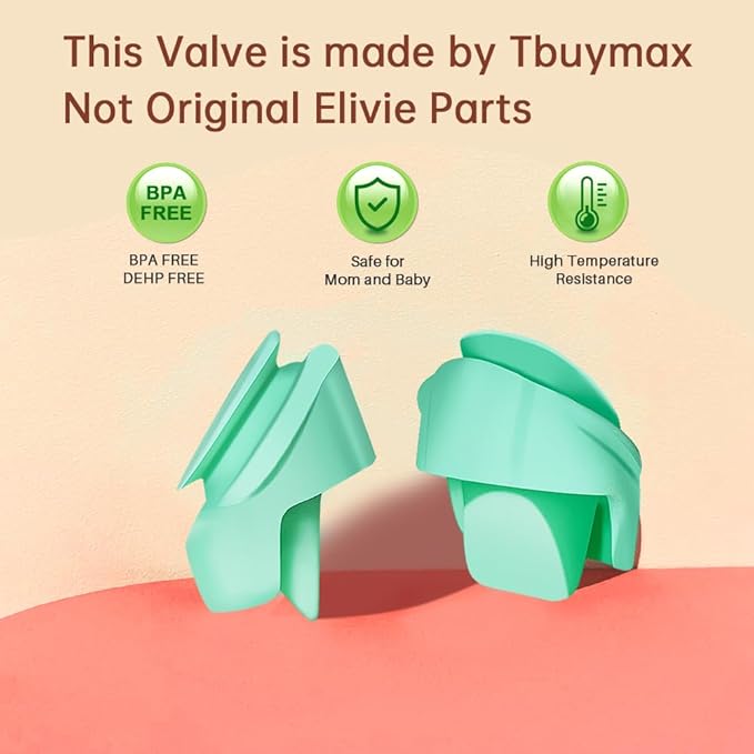 TB Tbuymax 6pc Duckbill Valves Compatible with Elvie Wearable Breast Pump Replacement Parts, Silicone Duck Bill Valve Compatible with Elvie Pump Accessories, Not Original Pump Parts