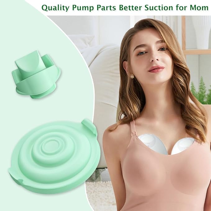 6pcs Duckbill Valves and 4pcs Pump Seals Diaphragm Compatible with Elvie Breast Pump, Replace for Elvie Pump Valves and Diaphragm, Pump Seal Used for Original Flange