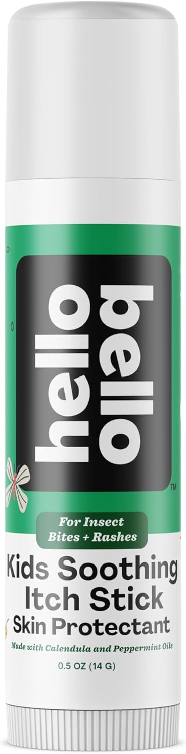 Hello Bello Kids Soothing Itch Stick, 0.5 oz, Skin Protectant with Calendula and Peppermint Oils, for Insect Bites and Rashes