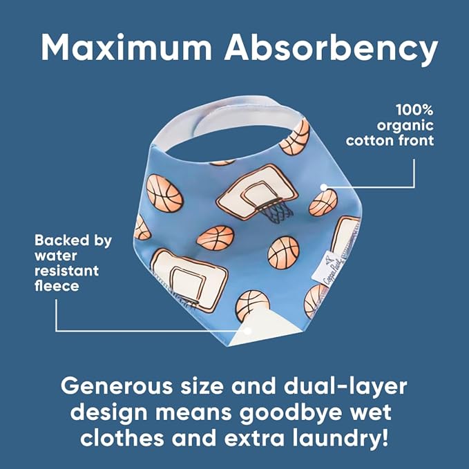 Copper Pearl Baby Bandana Drool Bibs for Drooling and Teething 4 Pack Gift Set Dunk