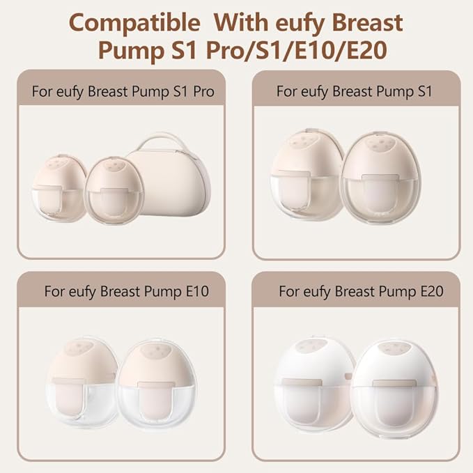 6pcs Flange Insert 17/19/21mm Compatible with eufy S1 Pro/S1/E10/E20 Wearable Breast Pump, Replace for eufy Breast Pump Sizing Insert, Fit for eufy Breastpump Replacement Parts