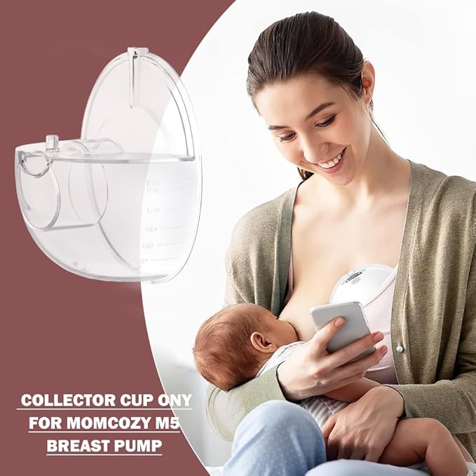 One Milk Collector Cup Only Compatible with Momcozy M5 Wearable Breast Pump Replacement Accessories, Not for Others