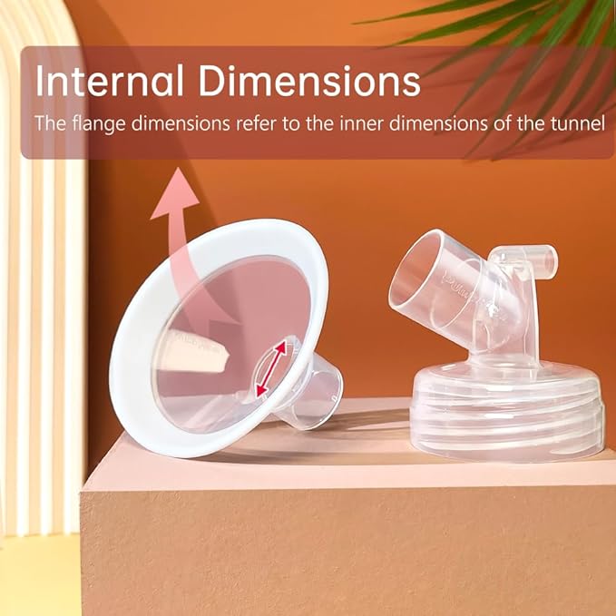 PumpMom-us 19mm Oval Flange Pump Parts for S1 S2 9 Plus Breast Pump, Replacement 19 mm Breast Shield/Duckbill Valves/Backflow Protector/Silicone Tubing