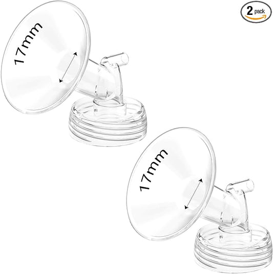 2pcs 17mm Flanges Compatible with Spectra S2 S1 9 Plus Ameda MYA Motif Luna Cimilre Breastpumps, Replacement to Spectra Pump Parts Spectra Flange, for Spectra Pump Parts and Spectra Shield