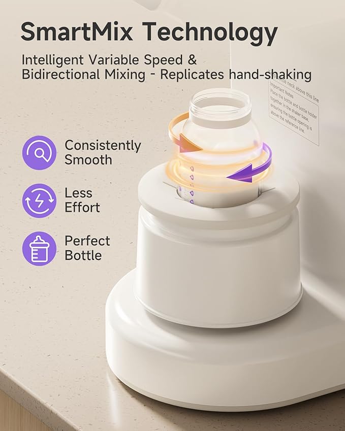 PureMix Formula Maker - Formula Dispenser Machine, Automatically Mix Smooth Formula Bottle, Precise Ratio, Accurate Temperature Control, for Most Formula Brands and Bottle Sizes, White