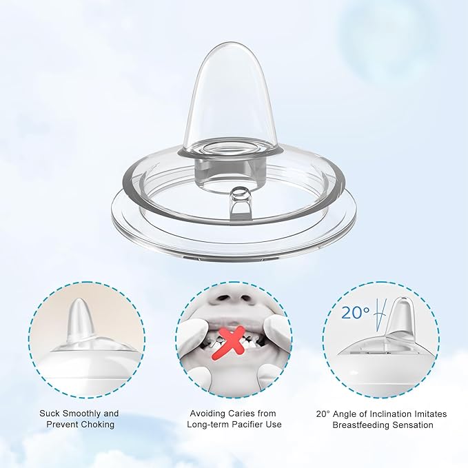 Sippy Spout Nipples for Philips Avent Baby Bottles, Natural Trainer Sippy Cup My Grippy Spout Sippy Cup and Natural Trainer Sippy Cup, Soft 100% Silicone Sippy Spout Nipples (Sippy Nipple)