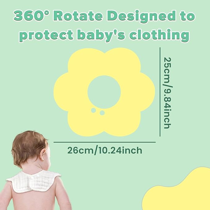 Baby Bibs Muslin Bibs 8 Pack for Drooling and Teething for Unisex Girls Boys