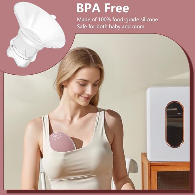 Update Flange Insert 21mm 2pcs for 24mm Flange/Shield of Most Pumps, Silicone Flanges Insert for Momcozy/Medela/Spectra/Eufy/Lansinoh/TSRETE/Elvie/NCVI/Paruu, Breastfeeding Essentials Kit