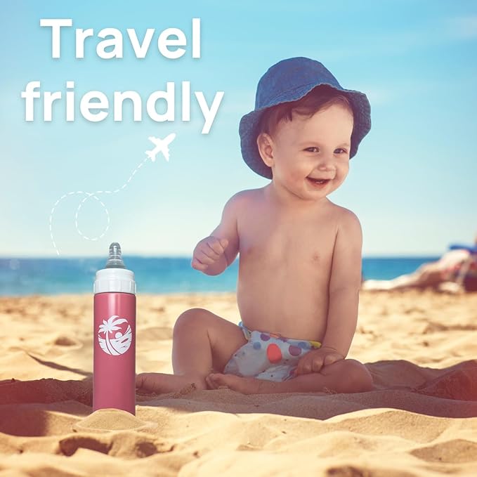 Waiu Insulated Stainless Steel Baby Bottle BPA-Free | Keeps Drinks Hot for 8 Hours, Cold for 24 Hours | 4 oz. (Pink)