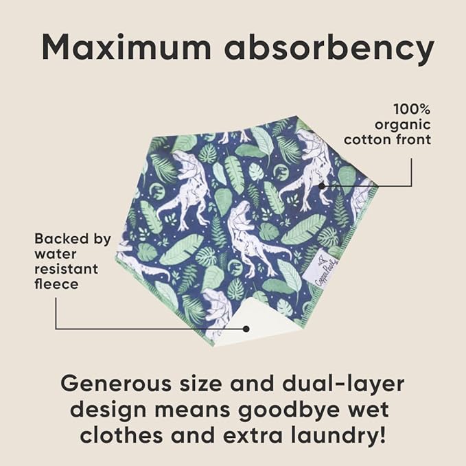 Copper Pearl Baby Bandana Bibs - 4 Pack Soft Cotton Bibs for Drooling & Teething, Absorbent, Adjustable Fit, Many Styles