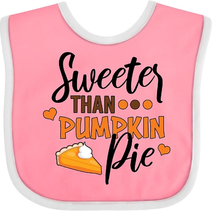 inktastic Thanksgiving Sweeter Than Pumpkin Pie Baby Bib