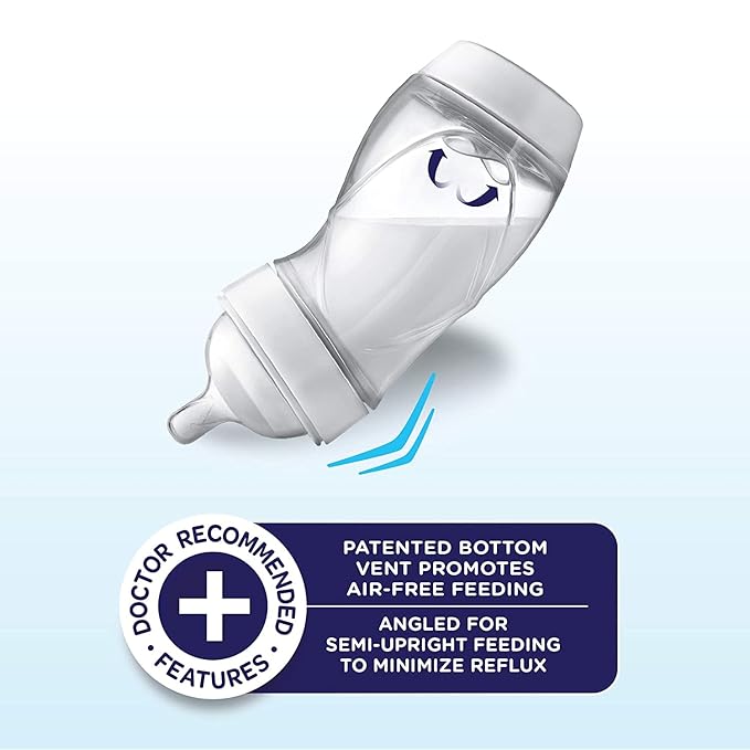 Playtex Baby VentAire Complete Tummy Comfort Baby Bottle, 9 Oz (3 Count), Anti-Colic & Anti-Reflux Bottles for Newborn and Breastfeeding Babies, Feeding Essentials