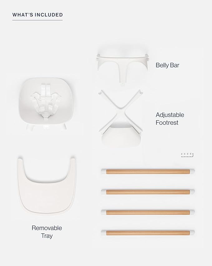 Lalo The Chair Convertible 3-in-1 High Chair for Babies & Toddlers, Dishwasher Safe Tray, Adjustable Footrest, Coconut