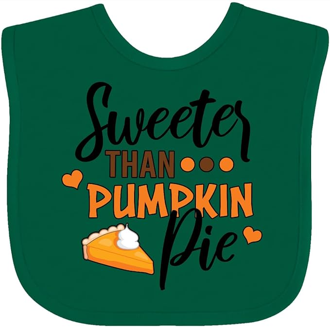 inktastic Thanksgiving Sweeter Than Pumpkin Pie Baby Bib