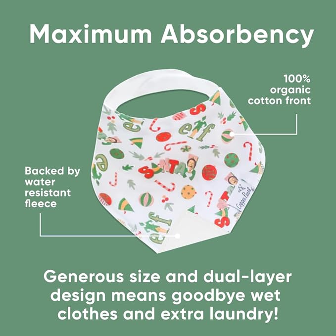 Copper Pearl Baby Bandana Bibs - 4 Pack Soft Cotton Bibs for Drooling & Teething, Absorbent, Adjustable Fit, Many Styles