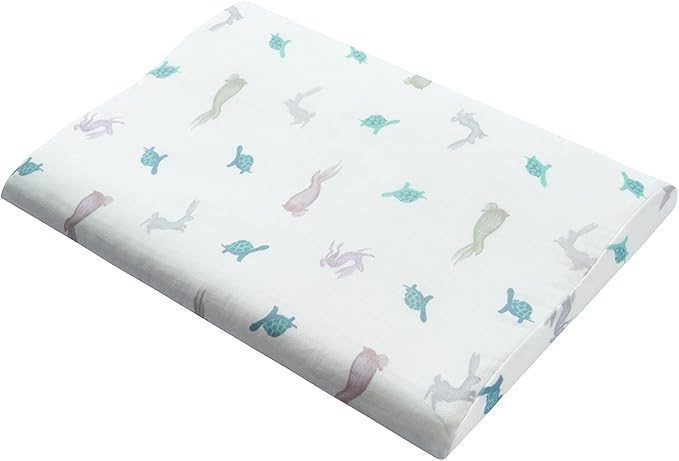 Nest Designs Toddler Pillow with Bamboo Viscose Pillowcase - The Tortoise & The Hare, Small