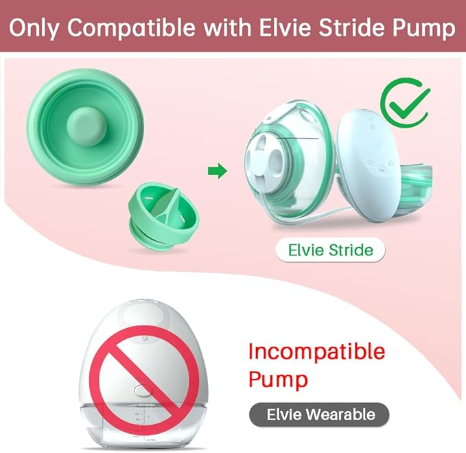 TB Tbuymax 4pc Diaphragm and 8pc Duckbill Valves Compatible with Elvie Stride Breast Pump Parts, Replace for Elvie Stride Pump Not Original Pump Seals Membrane Accessories