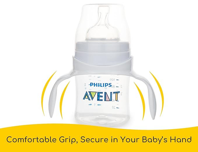 Baby Bottle Handles for Philips Avent Anti-Colic and AirFree Vent Baby Bottles, Compatible Avent Bottle Holder for Baby, 2 Count