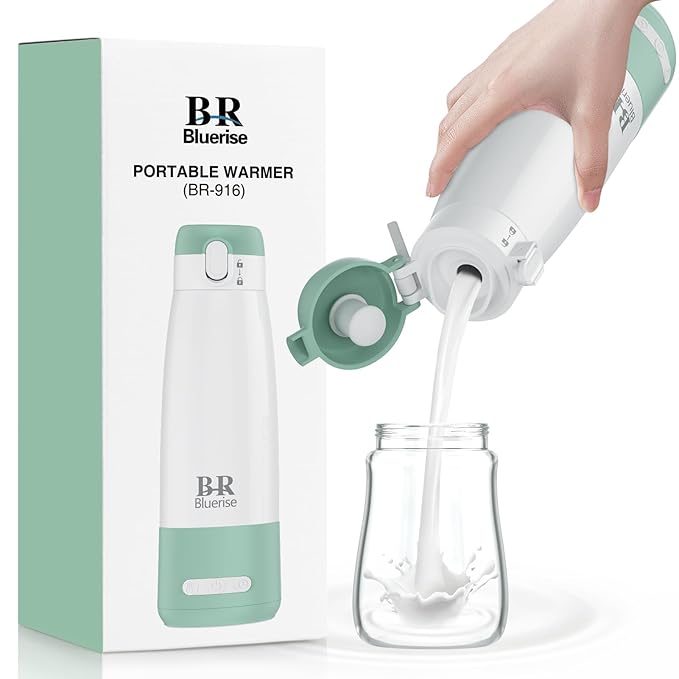 Portable Milk Warmer for Travel – Dual Heating Modes for Breast Milk & Water, Portable Bottle Warmer with Fast Heating & Long Battery Life, 12 oz Large Capacity to Meet Your One-Day Needs
