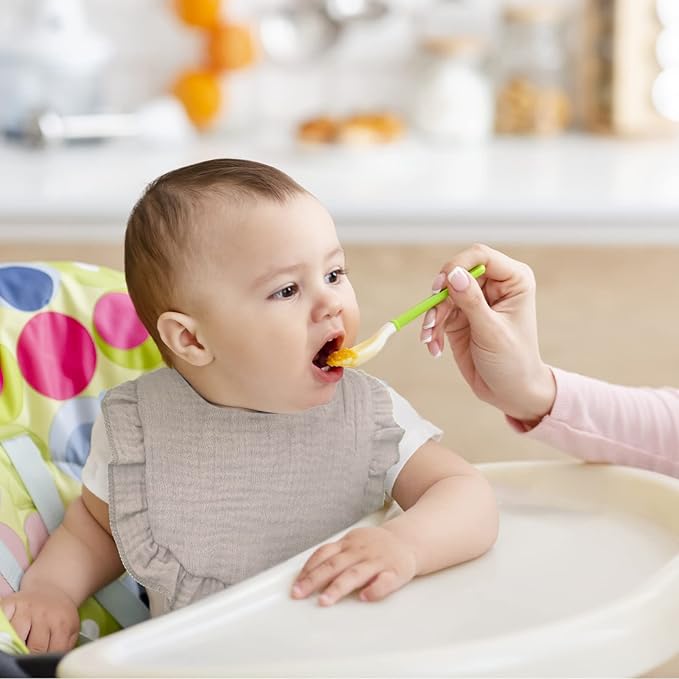 Seematn 10 Pcs Baby Muslin Bibs Drool Bibs Bandana Ruffle Soft Cotton for Newborn Baby Infants Girl Teething Toddlers Boy(Light Colors)