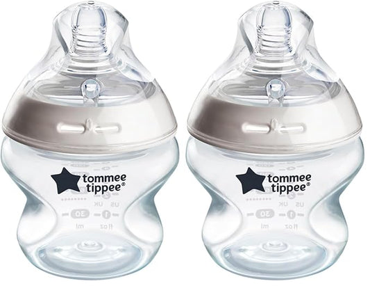 Tommee Tippee Baby Bottles, Natural Start Anti-Colic Baby Bottle with Slow Flow Breast-Like Nipple, 5oz, 0m+, Baby Feeding Essentials, Pack of 2