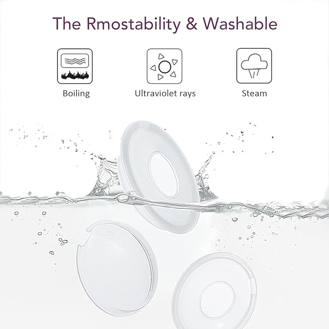 Milk Collector for Breastfeeding, Breast Shell & Milk Catcher, Reusable Silicone Sore Nipples Breast Milk Saver 2PCS