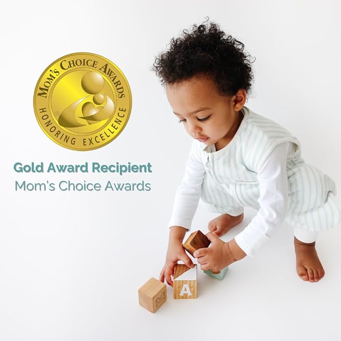 Tealbee Dreamsuit Toddler Sleep Sack with Feet – Walker Sleep Bag with Legs, Rayon made from Bamboo, Winter 1.5 TOG, 2-Way Zipper, 3T-4T - Stripes