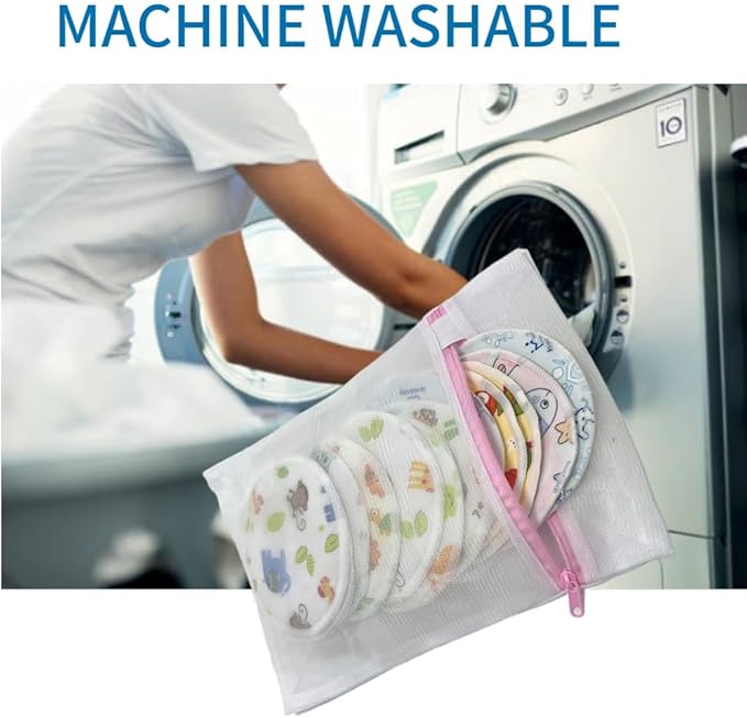 Reusable Nursing Pads 14 Pack,Washable Breast Pads Breastfeeding Essentials,Newborn Necessities for Baby Boys and Girls,Postpartum Essentials for Mom,Super Soft & Absorbent