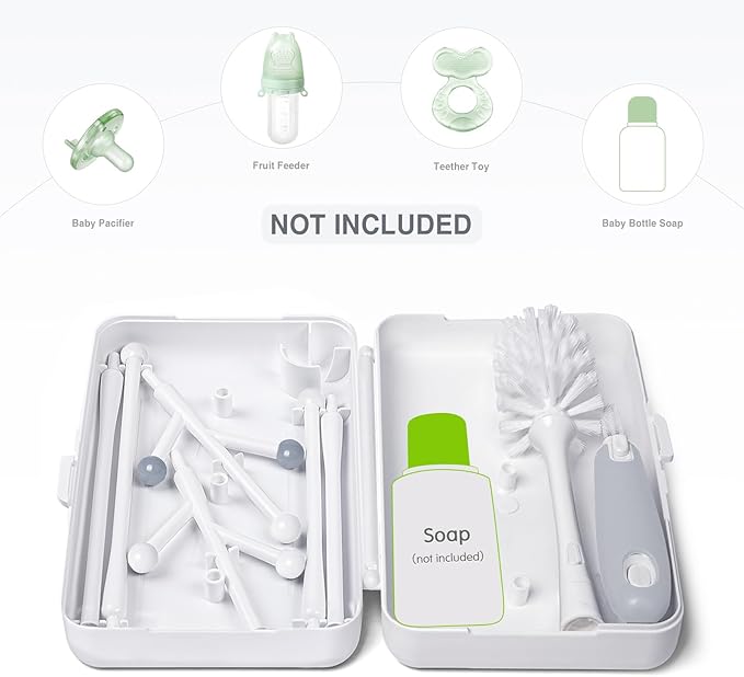 Termichy Travel Baby Bottle Drying Rack, Compact Size with Large Capacity for Working Mom, Visit Families, Friends or Camping with Baby Gary