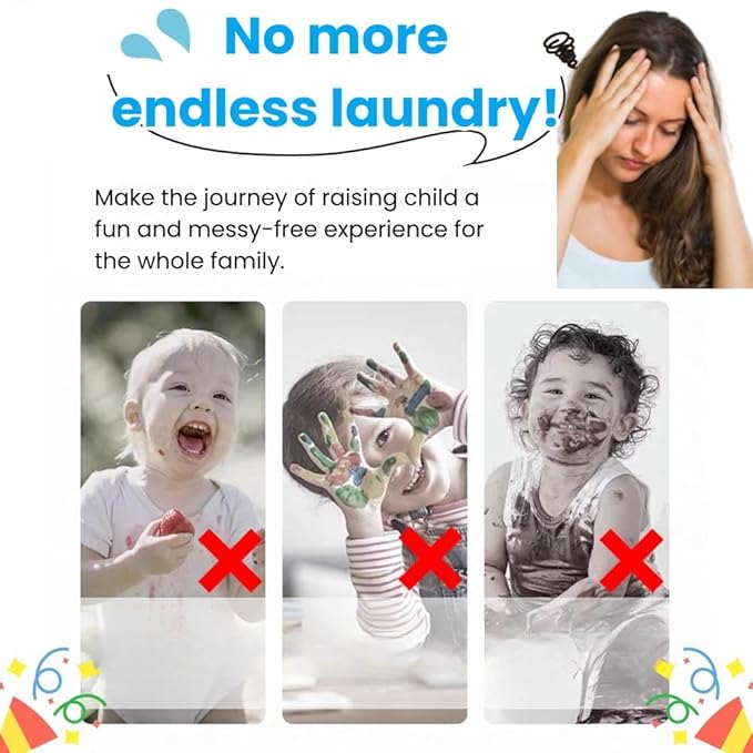 TSD Baby Bibs Waterproof Feeding Bibs 5pack Adjustable Mealtime Poctet Bib for Newborn Toddler Infant Easy Clean Durable Baby Essentials Shower Gift