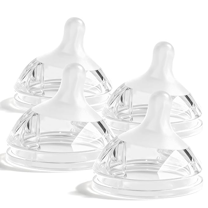 Silicone Natural Response Nipples, Fast Flow (L), 6+ Months, 4 Counts