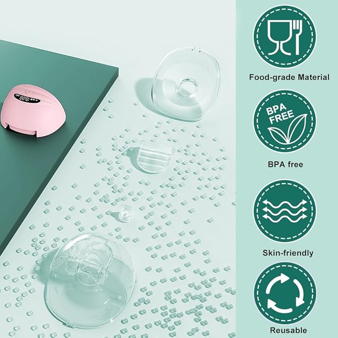 2 Set Full Milk Collector Cup Flange 24mm Compatible with S18/S21/S23 Breast Pump Replacement Accessories,Extra Duckbill Valve&Diaphragm