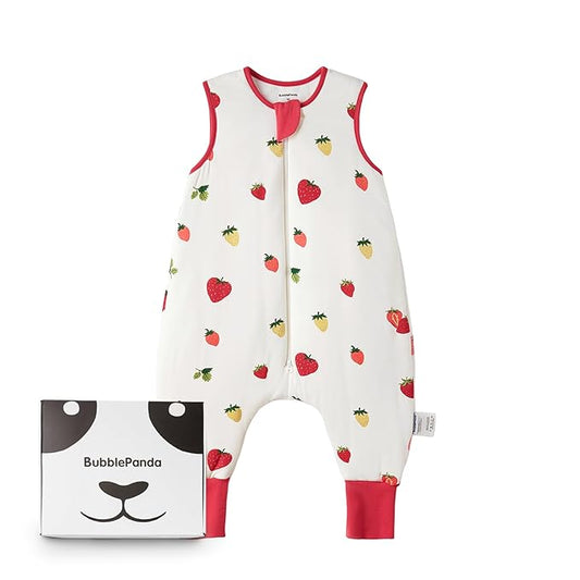 BubblePanda Rayon Made from Bamboo Toddler Sleep Sack with Feet 12-24 Months 1.0 Tog Ultra Soft Toddler Sleeping Sack 1t-2t Sleep Bag Walker Quilted Wearable Blanket with Legs 2-Way Zipper Lightweight