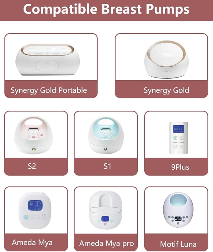 4packs 27mm Full Breast Replacement Pump Parts for Spectra S1 S2 9 Plus Synergy Gold Include 13mm Flange,Valve,Backflow Protector,Tube,Bottle,Caps, Fit for Motif Luna Cimilre Ameda MYA Pump