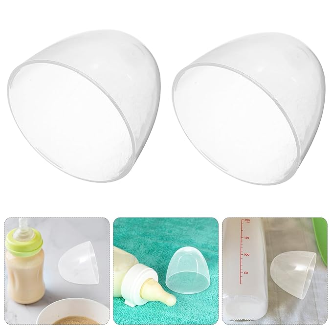 Homoyoyo 4pcs Baby Bottle Replacement Caps: Wide-Mouth Caps Reusable Baby Bottle are Suitable for A Variety of Wide-Mouth Feeding and Nursing 2.44X2.44X2.16 Inches
