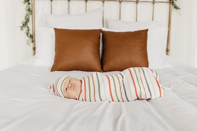 Copper Pearl Large Premium Knit Baby Swaddle Receiving Blanket Linus