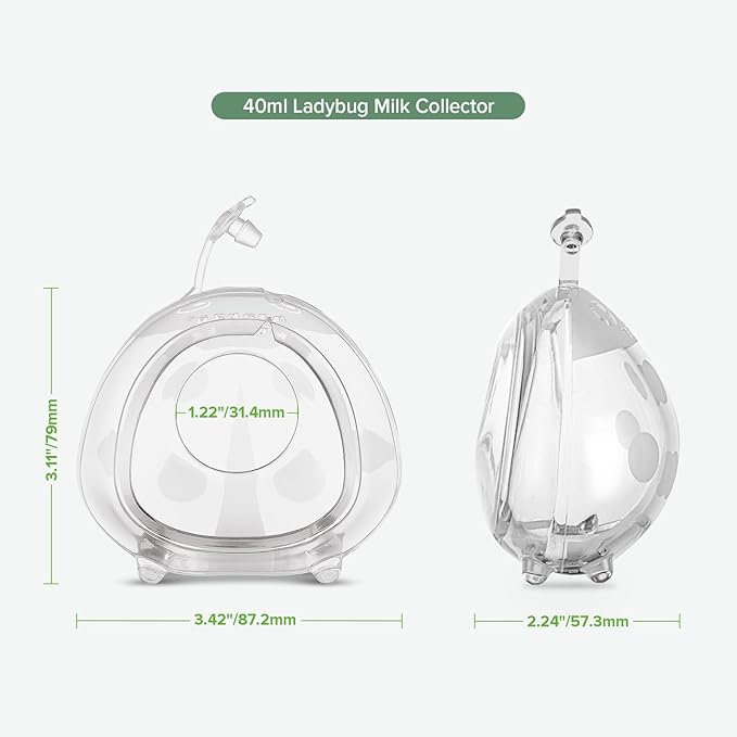 haakaa Ladybug Milk Collector 1.4oz/40ml 1pc - Wearable Nursing Cup | Soft Breast Shell | Breastmilk Saver | Portable Letdown Catcher for Pumping On The Go Breastfeeding Moms, Protects Sore Nipples