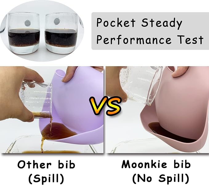 Moonkie Silicone Baby Bibs Set Of 2 | BPA Free Waterproof | Soft Flexible Adjustable Silicone Bibs for Babies & Toddlers(Teal/Kodak)