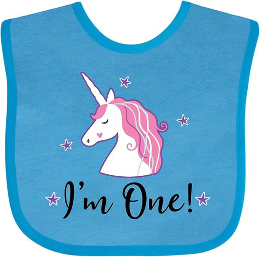 inktastic 1st Birthday Unicorn Baby Bib